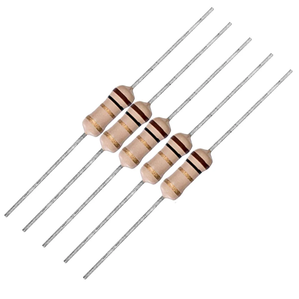 1 Ohm 1W 5% Carbon Film Resistor (Set of 5)