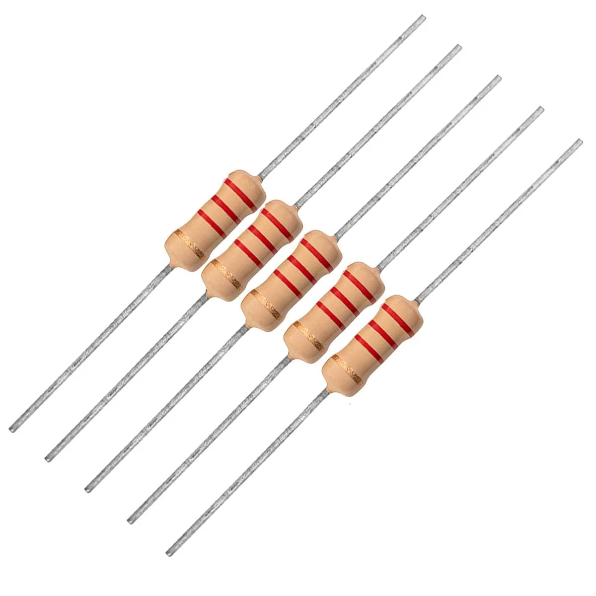 2.2k 1W 5% Carbon Film Resistor (Set of 5)