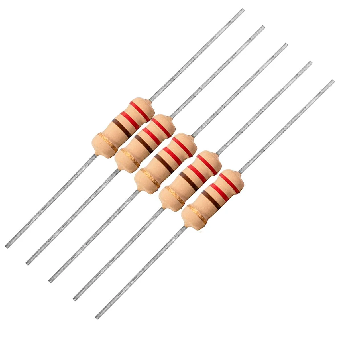 220 Ohm 1W 5% Carbon Film Resistor (Set of 5)