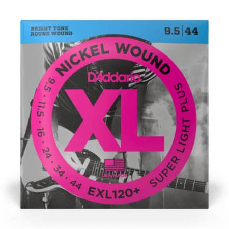 D'Addario EXL120+-3D Nickel Wound Electric Guitar Strings, Super Light Plus, 9.5-44, 3 Sets