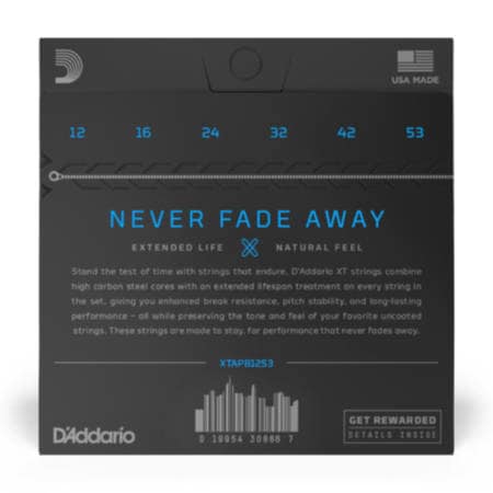 D'Addario XTAPB1253 XT Phosphor Bronze Acoustic Guitar Strings, Light, 12-53, 3 Sets - Image 2