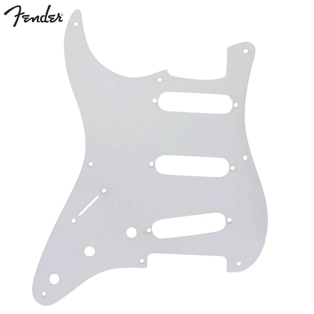 Fender Left Handed '57 Stratocaster Guitar Pickguard White 8 Hole 1 Ply