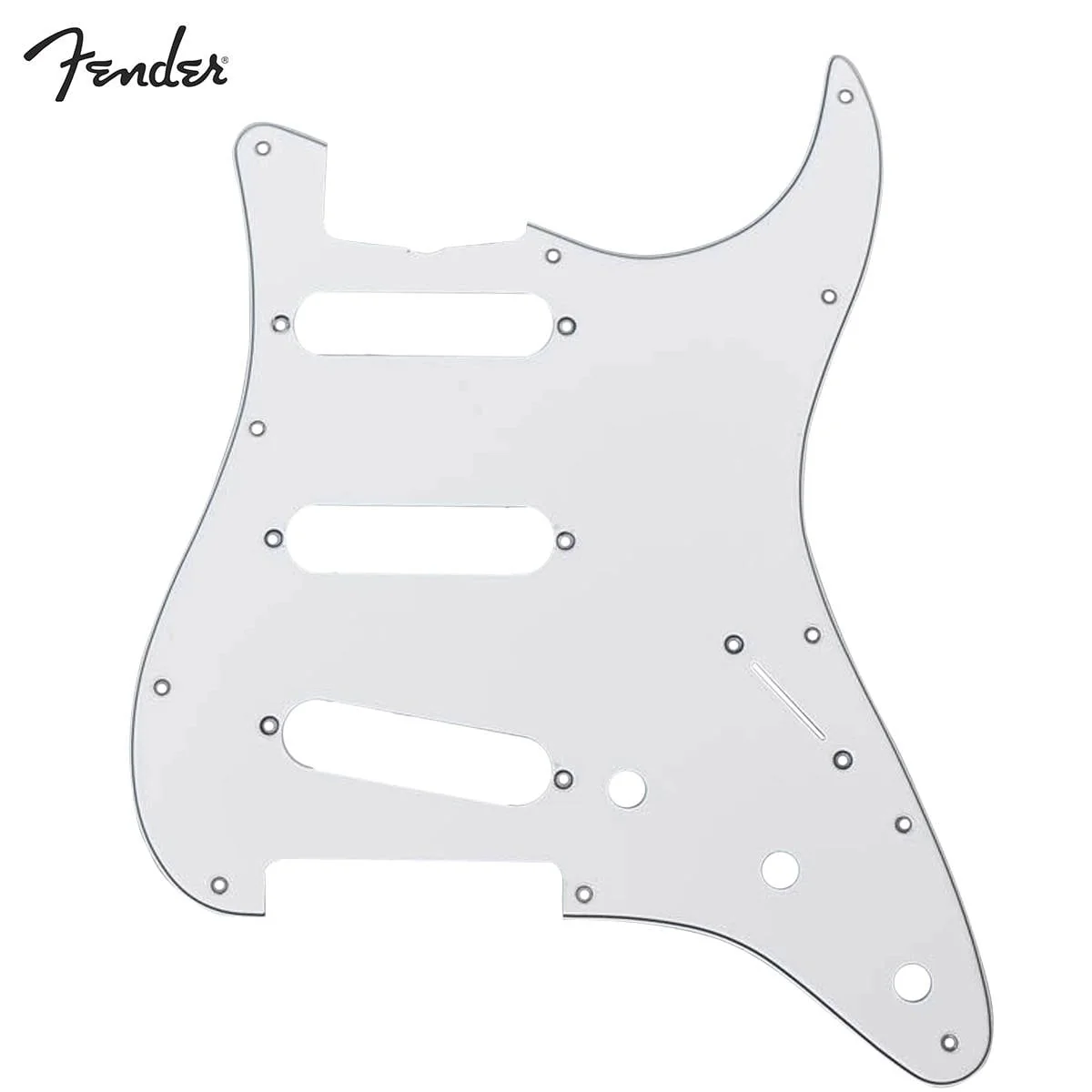Fender Standard Stratocaster Guitar Pickguard '62 White Truss Rod Notch 11 Hole 3 Ply S/S/S