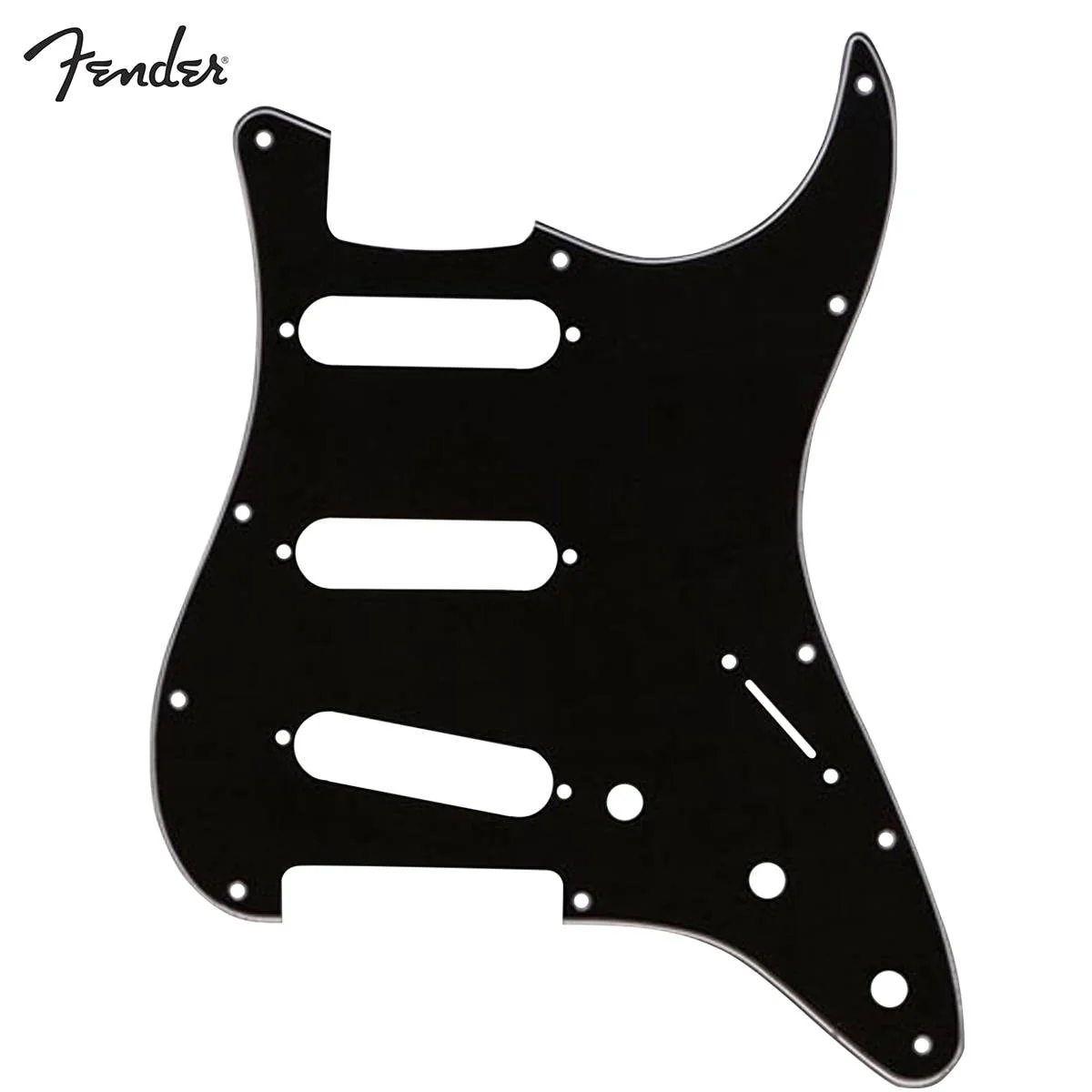 Fender Standard Stratocaster Guitar Pickguard Black 11 Hole 3 Ply S/S/S