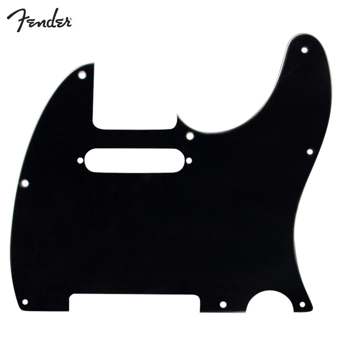 Fender Standard Telecaster Guitar Pickguard Black 8 Hole 3 Ply S/S