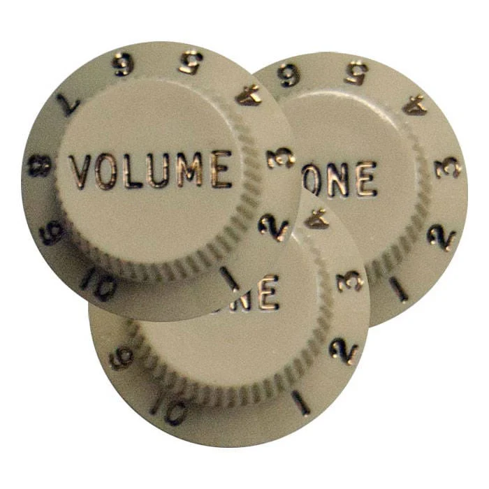 Fender Strat Aged White 1 Vol. 2 Tone Guitar Knobs