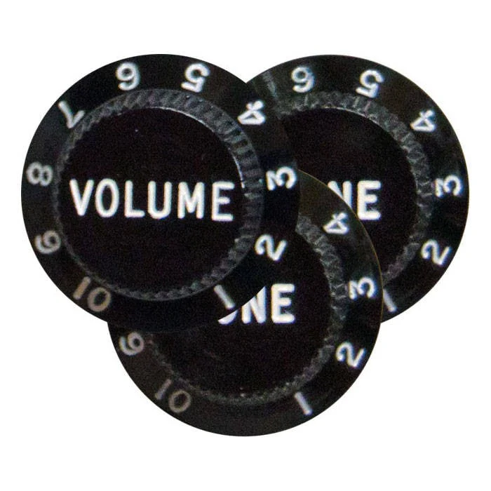 Fender Strat Black 1 Vol. 2 Tone Guitar Knobs