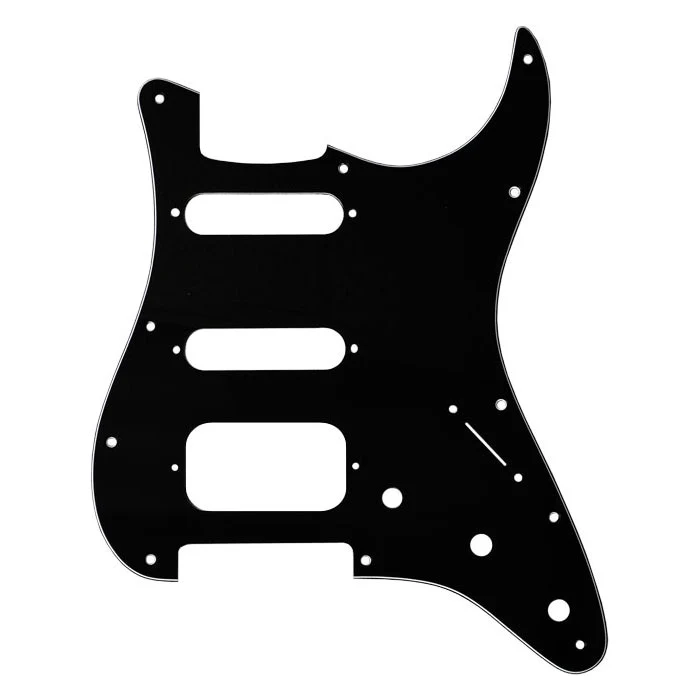 HSS Deluxe Strat Pickguard (Black 3-Ply)