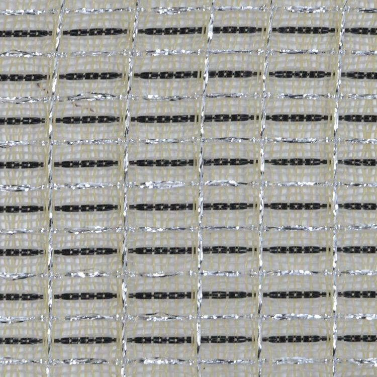 Irregular Aged Black/White/Silver Grill Cloth 28"W