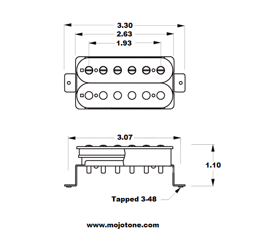 Mojotone '59 Clone Vintage P.A.F. style Humbucker Pickup - Image 6
