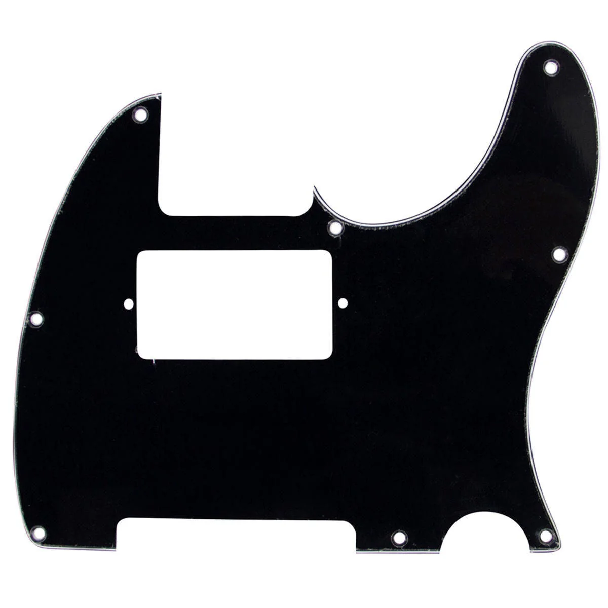 Mojotone Electric Guitar Humbucker Cutout Pickguard for Tele 8 Hole Black 3-Ply