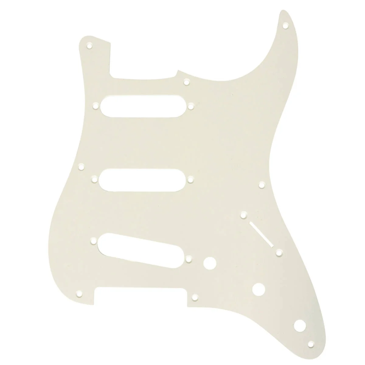 Mojotone Electric Guitar Pickguard for '57 Stratocaster Aged White 1 Ply