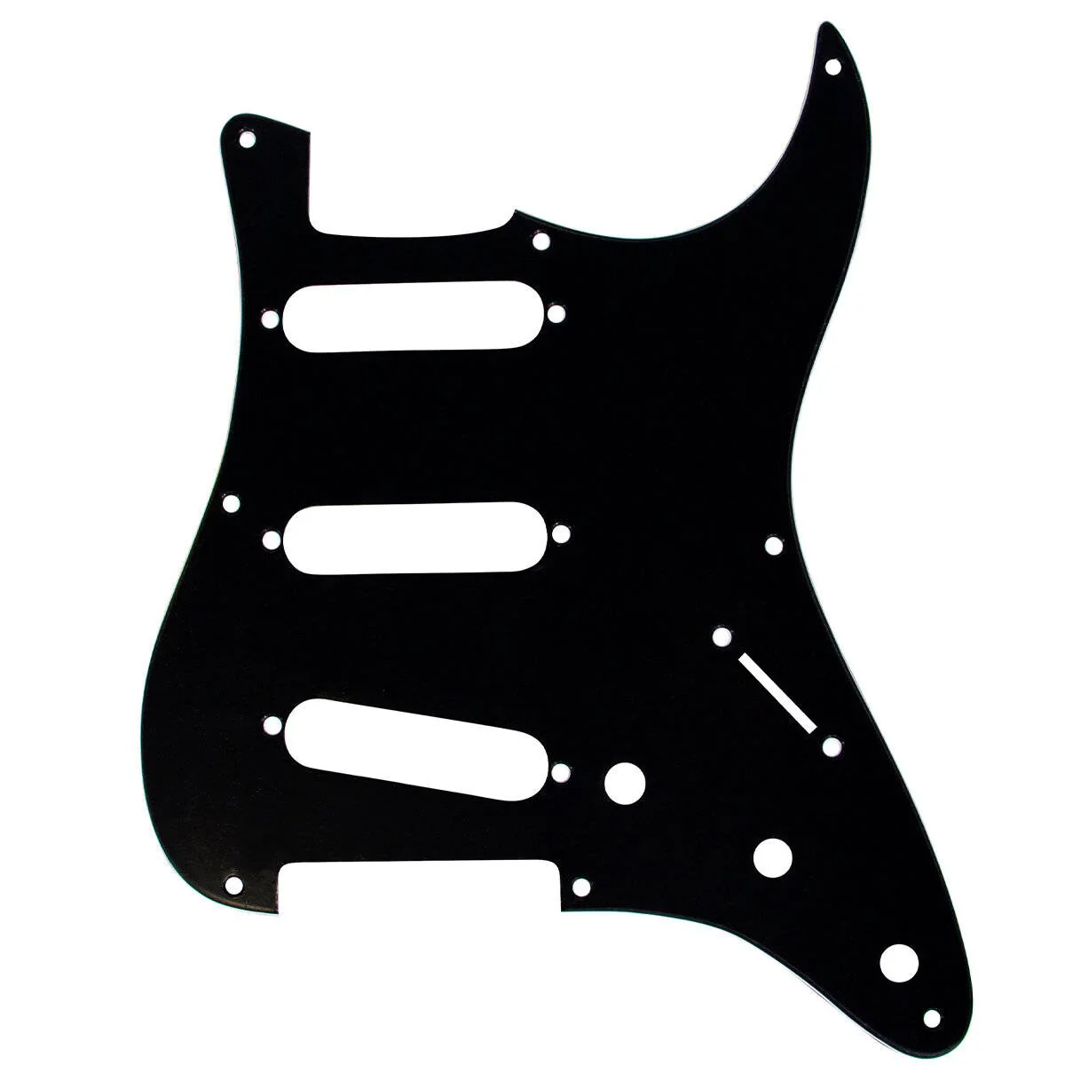 Mojotone Electric Guitar Pickguard for '57 Stratocaster Gloss Black 3 Ply