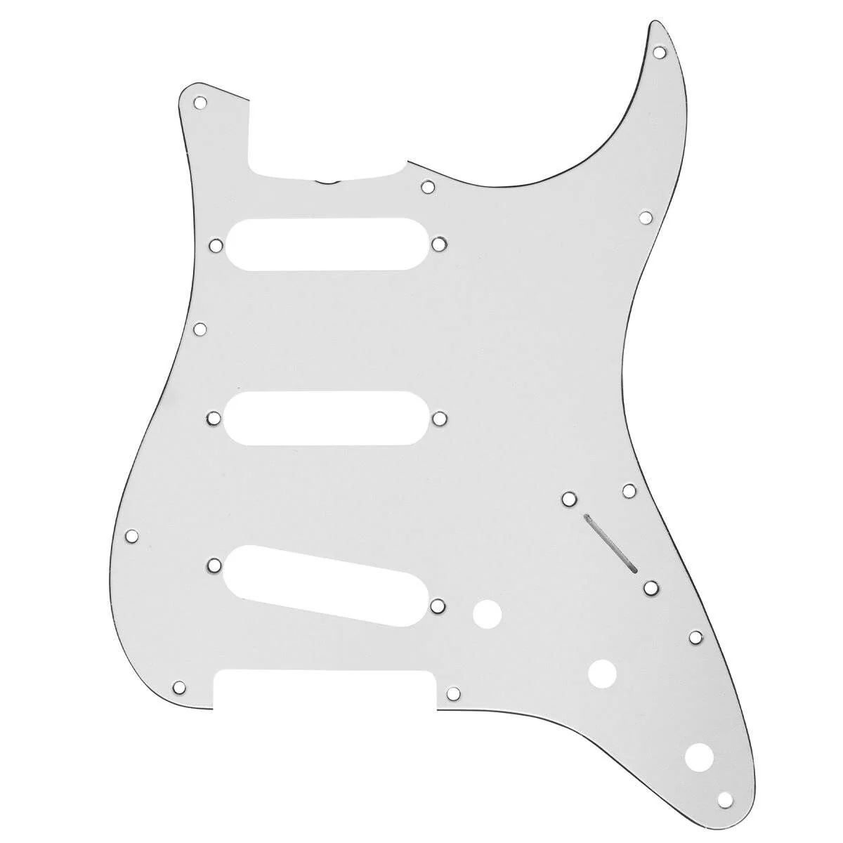 Mojotone Electric Guitar Pickguard for '62 Strat Gloss White 3 Ply