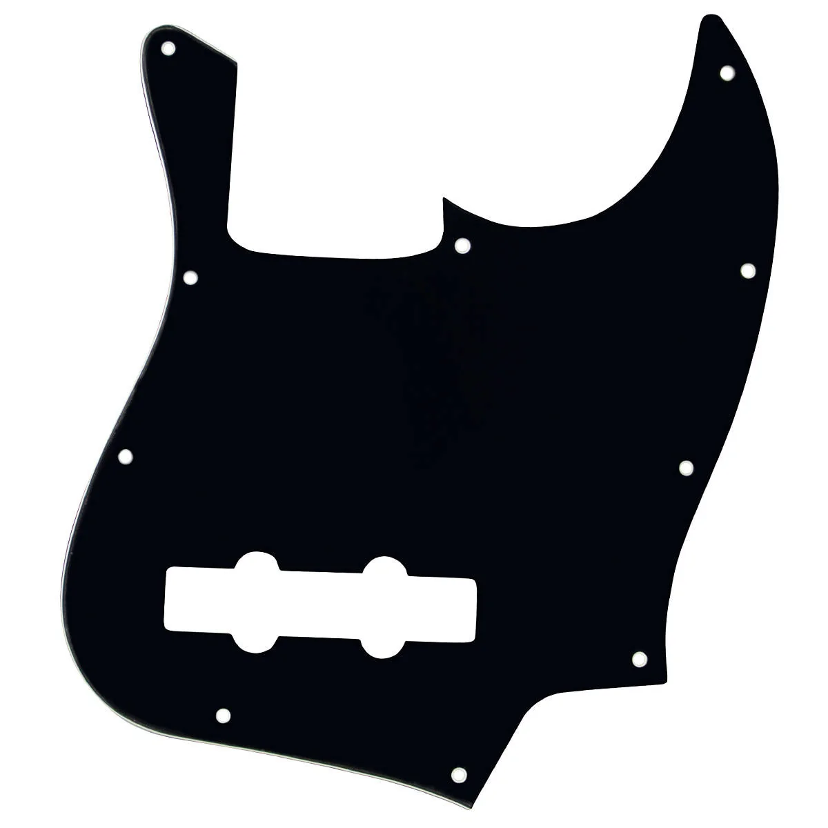 Mojotone Electric Guitar Pickguard for Jazz Bass Gloss Black 3 Ply