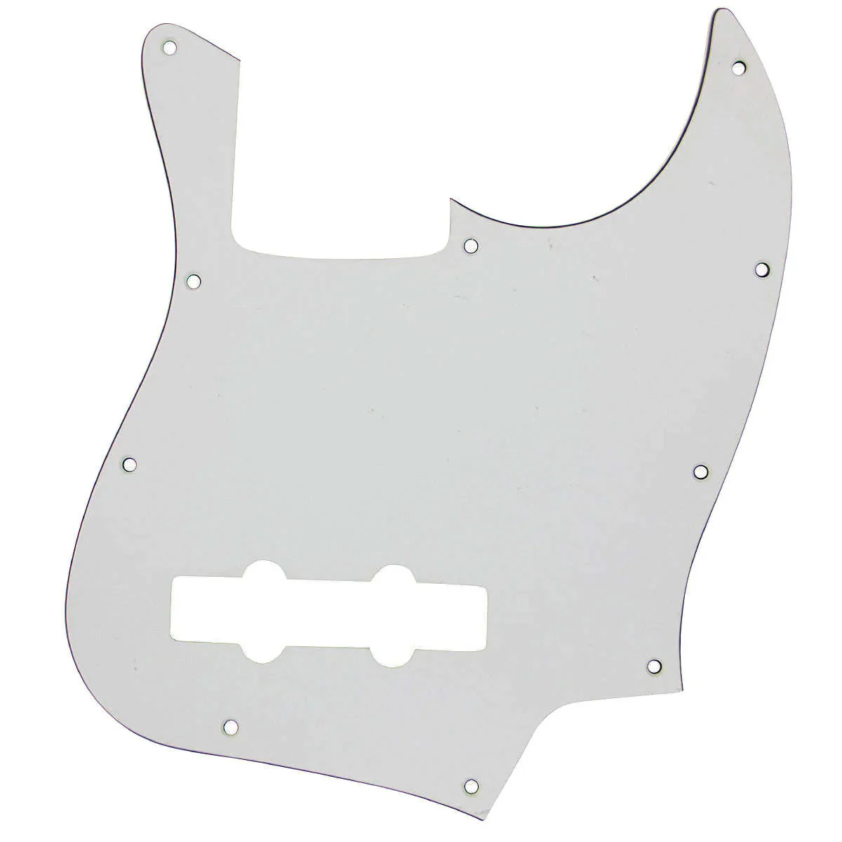 Mojotone Electric Guitar Pickguard For Jazz Bass Gloss White 3 Ply
