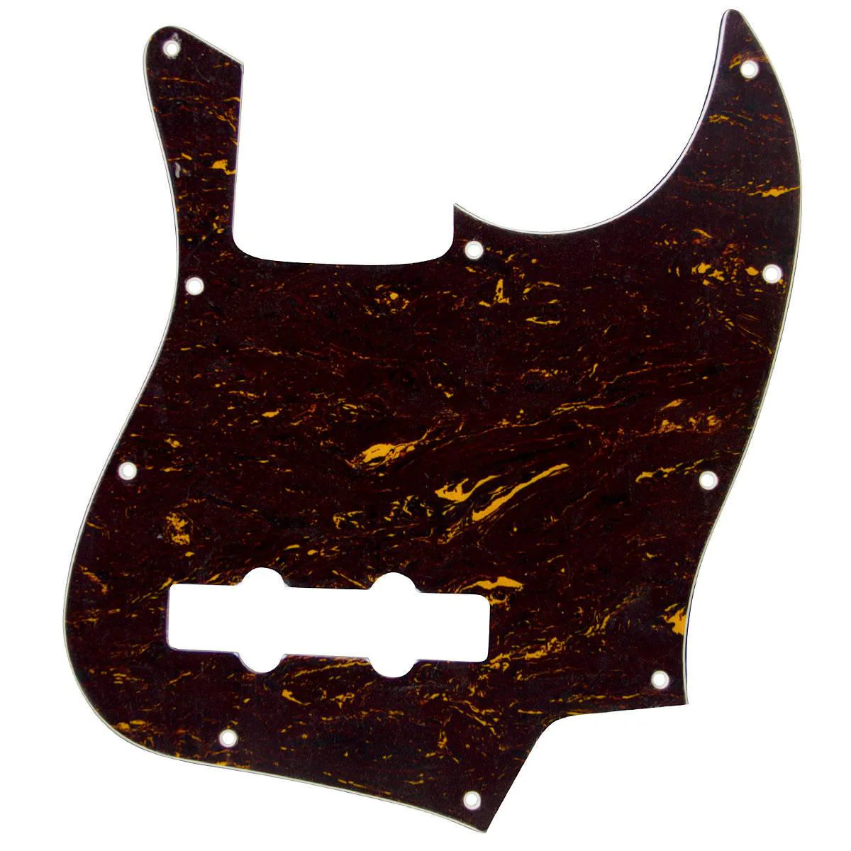 Mojotone Electric Guitar Pickguard for Jazz Bass Red Tortoise 3 Ply