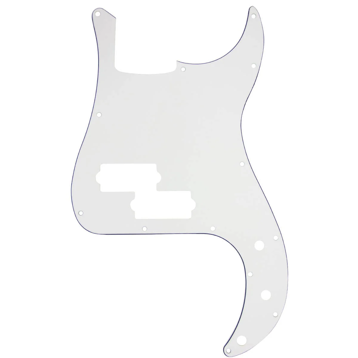 Mojotone Electric Guitar Pickguard for Precision Bass Gloss White 3 Ply
