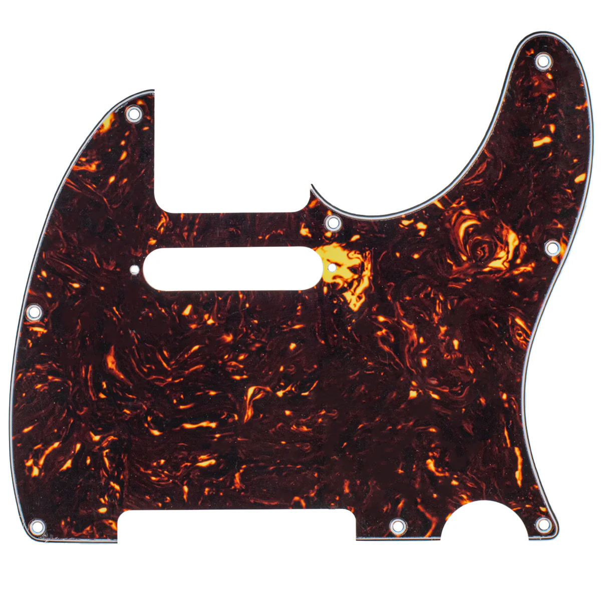 Mojotone Electric Guitar Pickguard for Tele 8 Hole Red Tortoise 3-Ply
