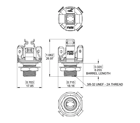 Pure Tone Stereo Output Jack, Gold - Image 3