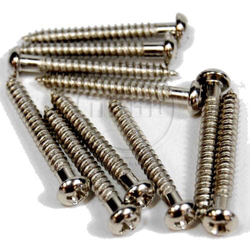 Single Coil Pickup Mounting Screws Nickel (Set of 10)