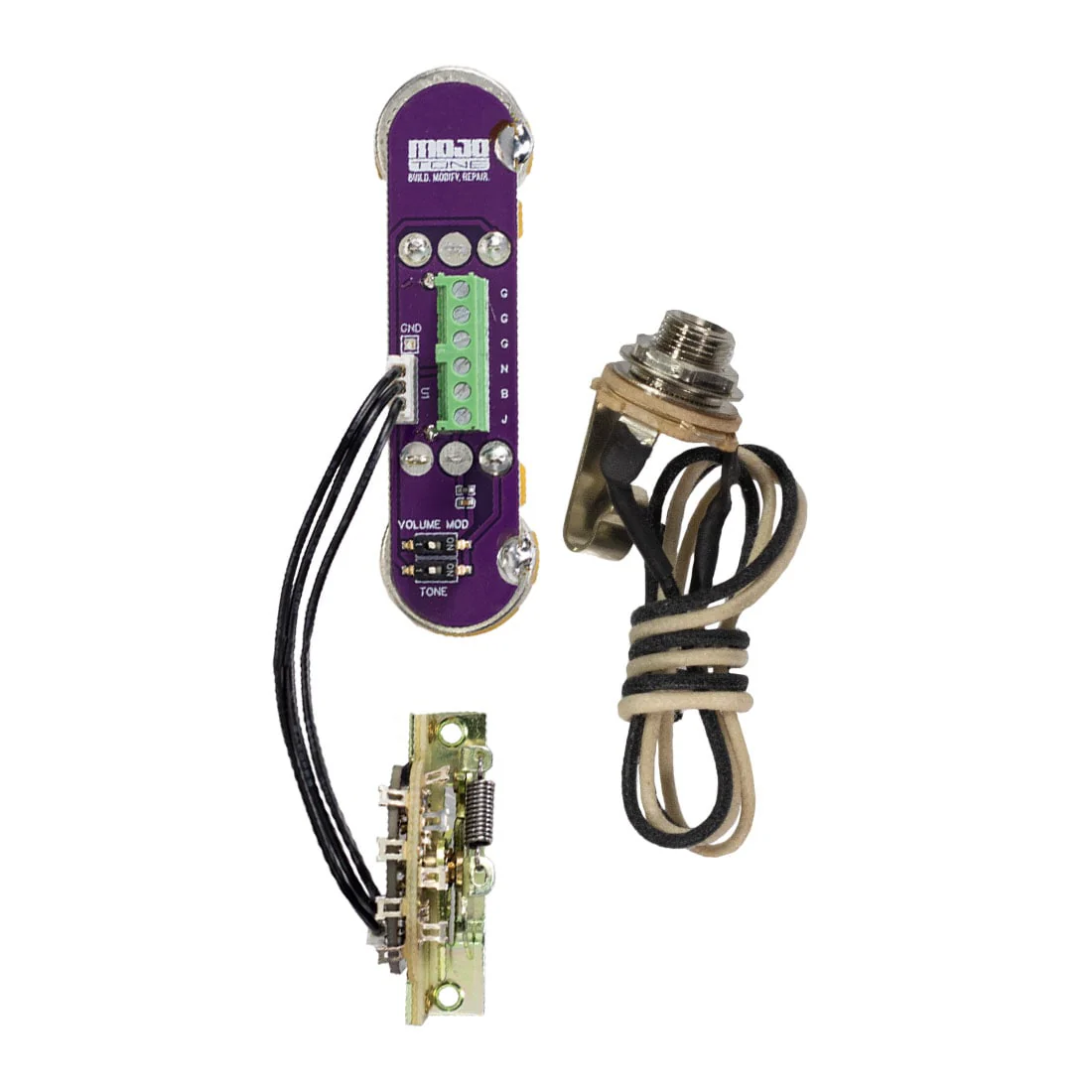 Solderless Convertible Tele 3-Way Guitar Wiring Harness- 250K Potentiometers Single Coil Pickup Version - Image 4