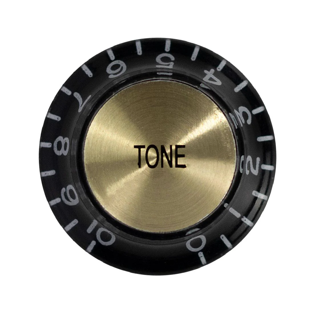 Top Hat Tone Knob (Black/Gold)