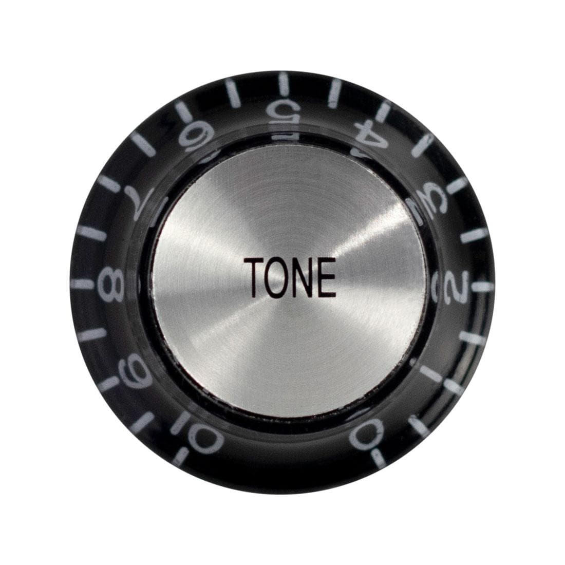 Top Hat Tone Knob (Black/Silver)